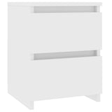 Bedside Cabinet White 30x30x40 cm Engineered Wood - Front View