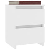Bedside Cabinet White 30x30x40 cm Engineered Wood - Side View
