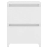 Bedside Cabinet White 30x30x40 cm Engineered Wood