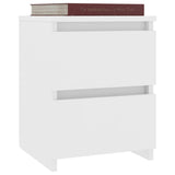 Bedside Cabinets 2 pcs White 30x30x40 cm Engineered Wood - Side View