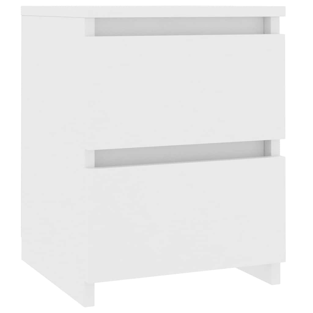 Bedside Cabinets 2 pcs White 30x30x40 cm Engineered Wood