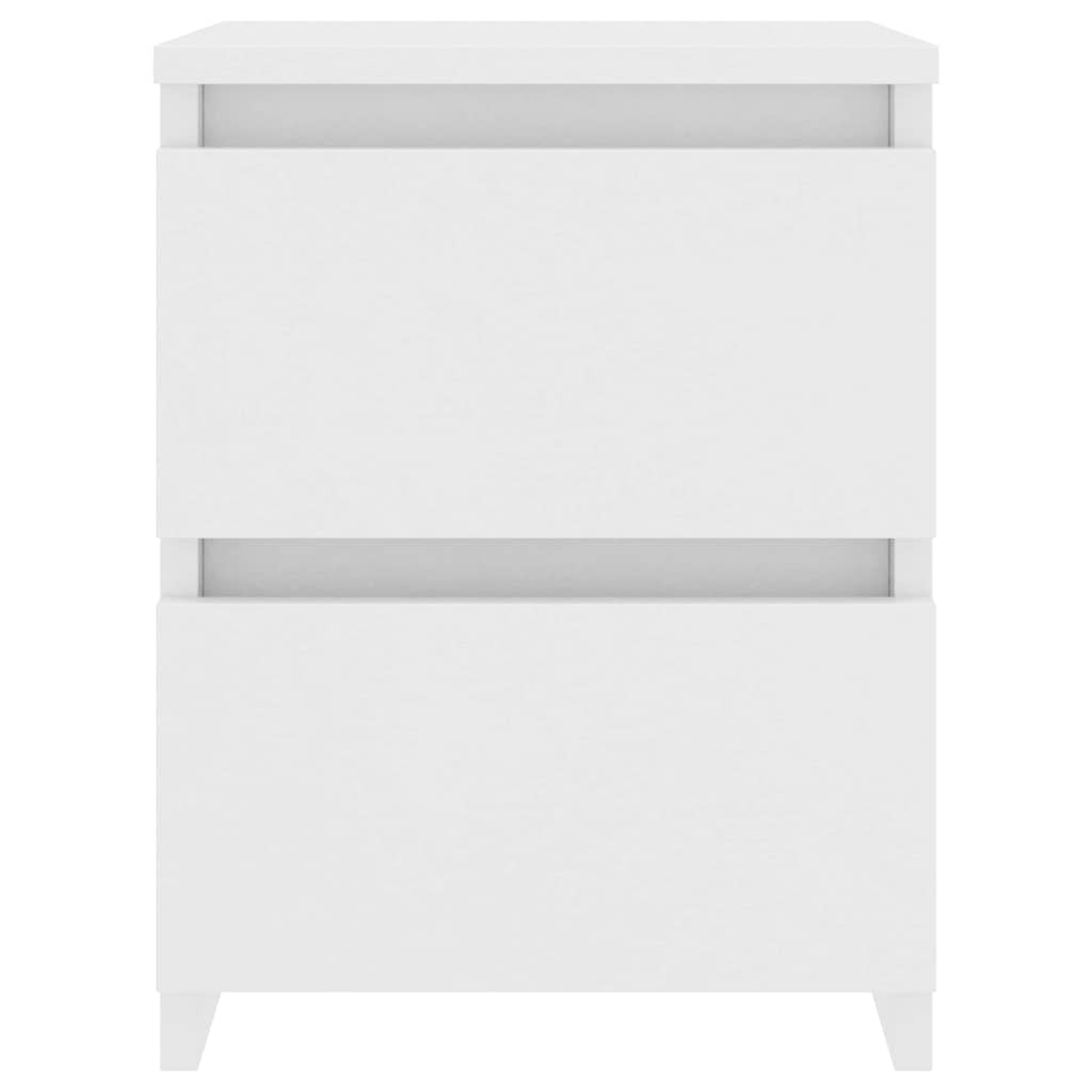 Bedside Cabinets 2 pcs White 30x30x40 cm Engineered Wood