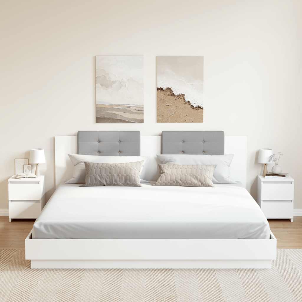 Bedside Cabinets 2 pcs White 30x30x40 cm Engineered Wood