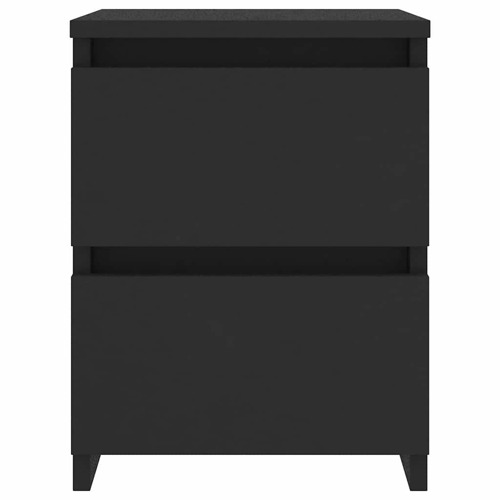 Bedside Cabinet Black 30x30x40 cm Engineered Wood
