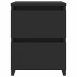 Bedside Cabinet Black 30x30x40 cm Engineered Wood
