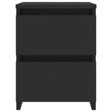 Bedside Cabinet Black 30x30x40 cm Engineered Wood - 45-Degree Angle