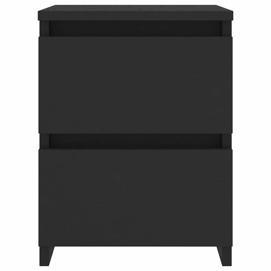 Bedside Cabinets 2 pcs Black 30x30x40 cm Engineered Wood