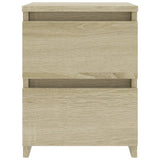 Bedside Cabinet Sonoma Oak 30x30x40 cm Engineered Wood - Side View