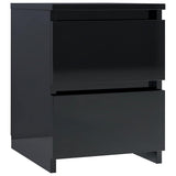 Bedside Cabinets 2 pcs High Gloss Black 30x30x40 cm Engineered Wood - Top-Down View