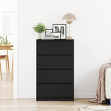 Sideboard Black 60x35x98.5 cm Engineered Wood - Side View