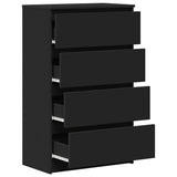 Sideboard Black 60x35x98.5 cm Engineered Wood - 45-Degree Angle