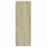 Sideboard White and Sonoma Oak 60x35x98.5 cm Engineered Wood