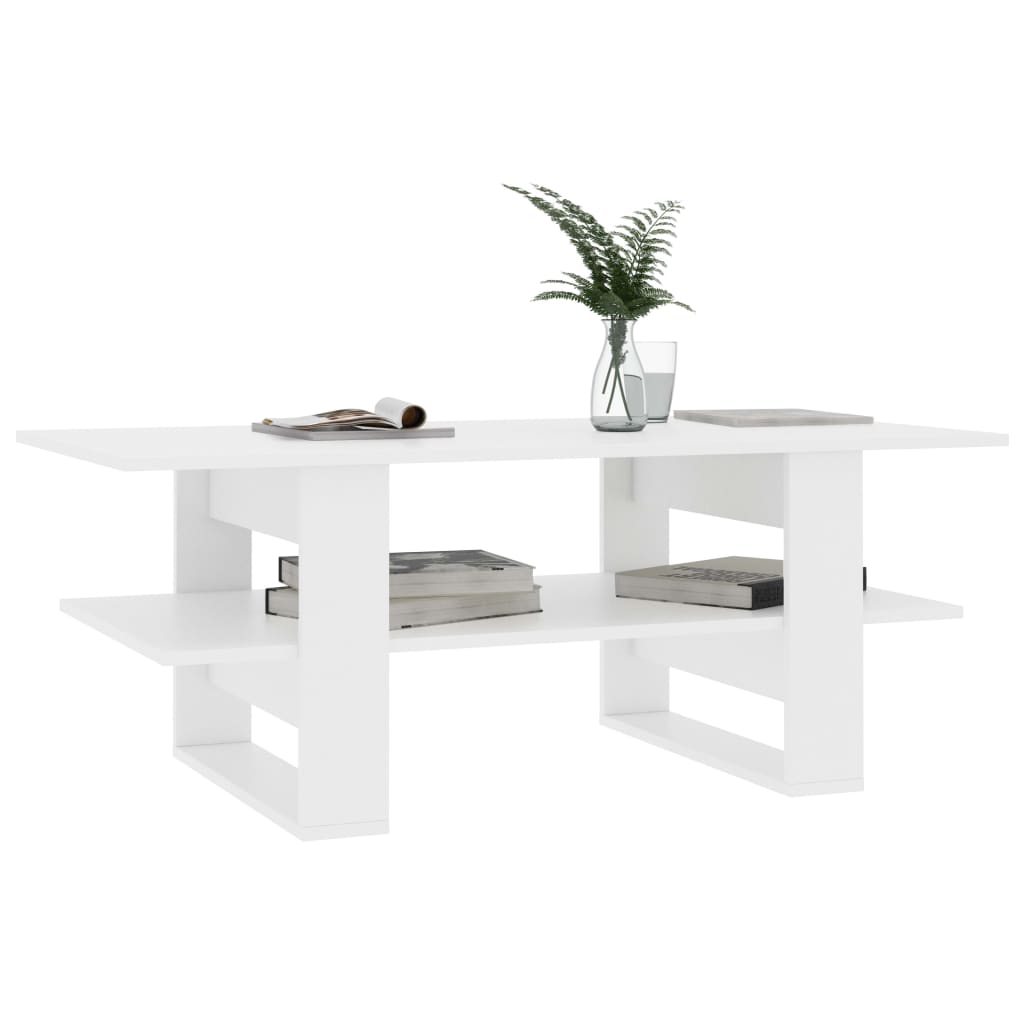Coffee Table White 110x55x42 cm Engineered Wood