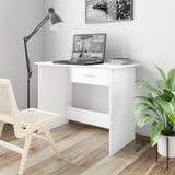 Desk White 100x50x76 cm Engineered Wood