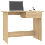 Desk Sonoma Oak 100x50x76 cm Engineered Wood - Side View