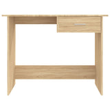 Desk Sonoma Oak 100x50x76 cm Engineered Wood - Top-Down View