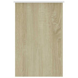 Desk White and Sonoma Oak 100x50x76 cm Engineered Wood - 45-Degree Angle