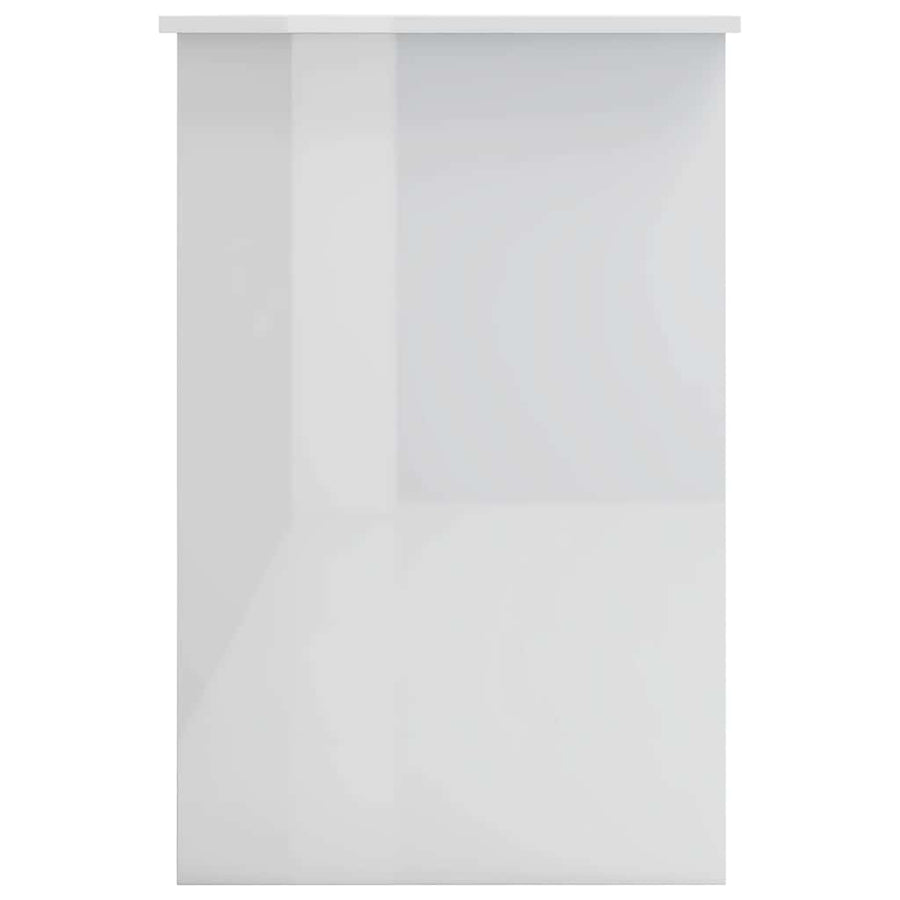 Desk High Gloss White 100x50x76 cm Engineered Wood