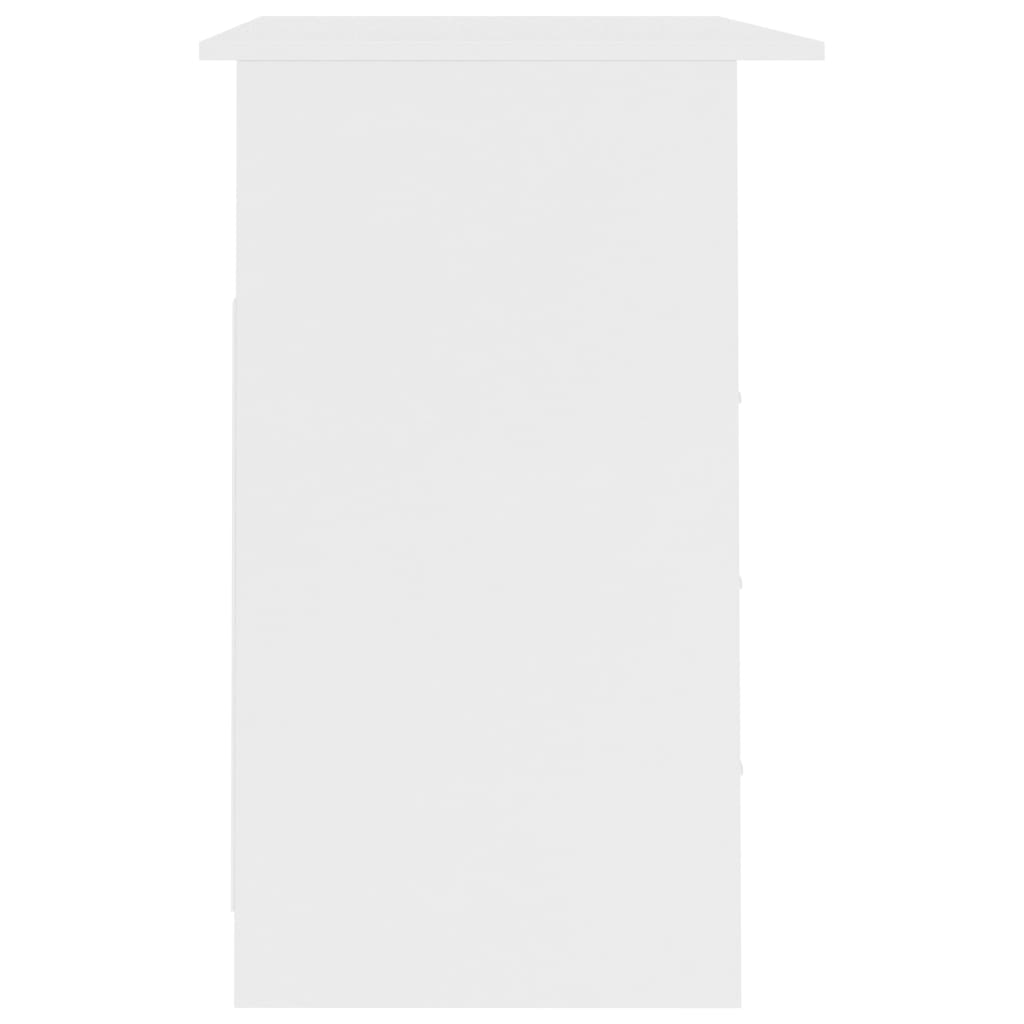 Desk with Drawers White 110x50x76 cm Engineered Wood