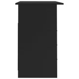 Desk with Drawers Black 110x50x76 cm Engineered Wood - 45-Degree Angle
