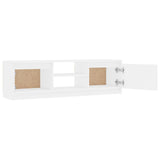 TV Cabinet White 120x30x35.5 cm Engineered Wood - 45-Degree Angle