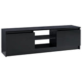TV Cabinet High Gloss Black 120x30x35.5 cm Engineered Wood