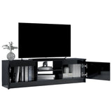 TV Cabinet High Gloss Black 120x30x35.5 cm Engineered Wood