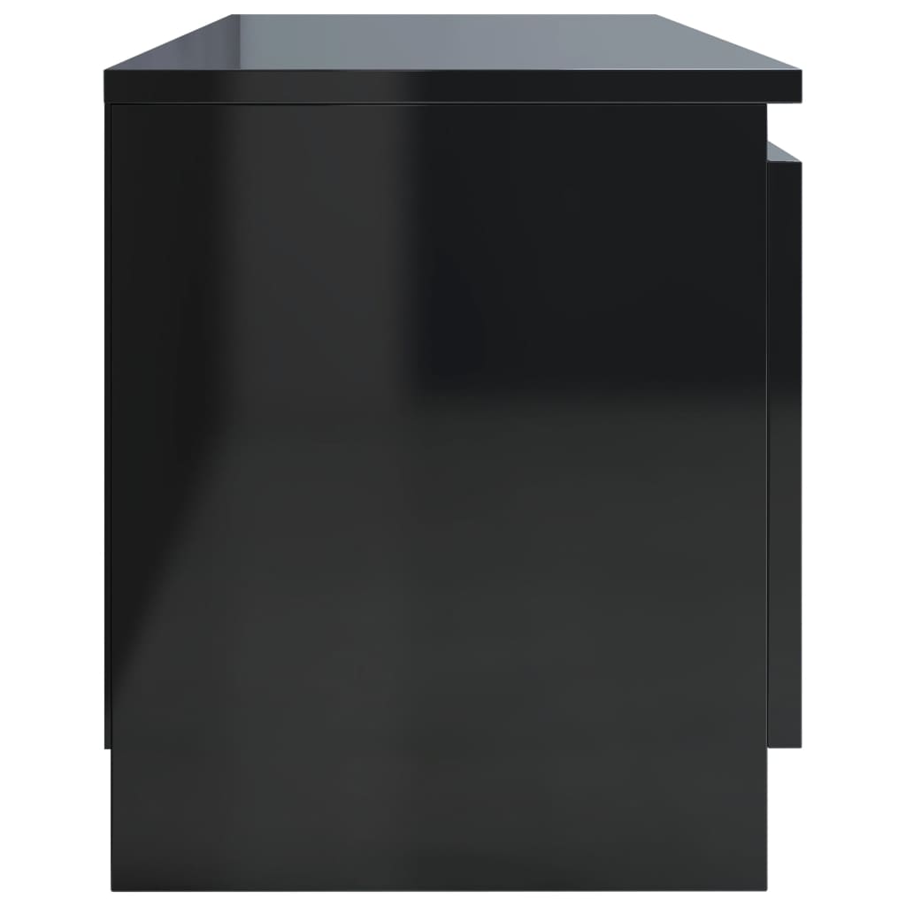TV Cabinet High Gloss Black 120x30x35.5 cm Engineered Wood