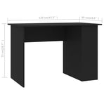 Desk Black 110x60x73 cm Engineered Wood