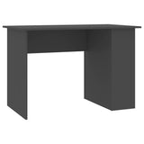 Desk Grey 110x60x73 cm Engineered Wood - Front View
