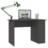 Desk Grey 110x60x73 cm Engineered Wood - Side View