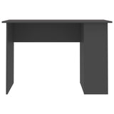Desk Grey 110x60x73 cm Engineered Wood - 45-Degree Angle