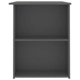 Desk Grey 110x60x73 cm Engineered Wood - Rear View