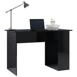 Desk High Gloss Black 110x60x73 cm Engineered Wood