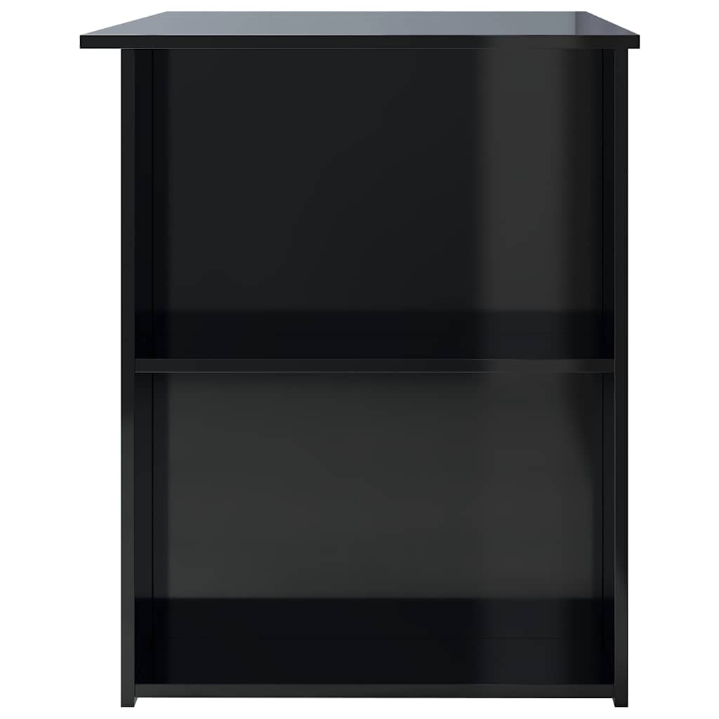 Desk High Gloss Black 110x60x73 cm Engineered Wood