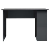 Desk High Gloss Grey 110x60x73 cm Engineered Wood - Top-Down View