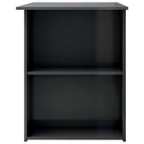Desk High Gloss Grey 110x60x73 cm Engineered Wood - 45-Degree Angle