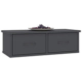 Wall-mounted Drawer Shelf Grey 60x26x18.5 cm Engineered Wood - Side View