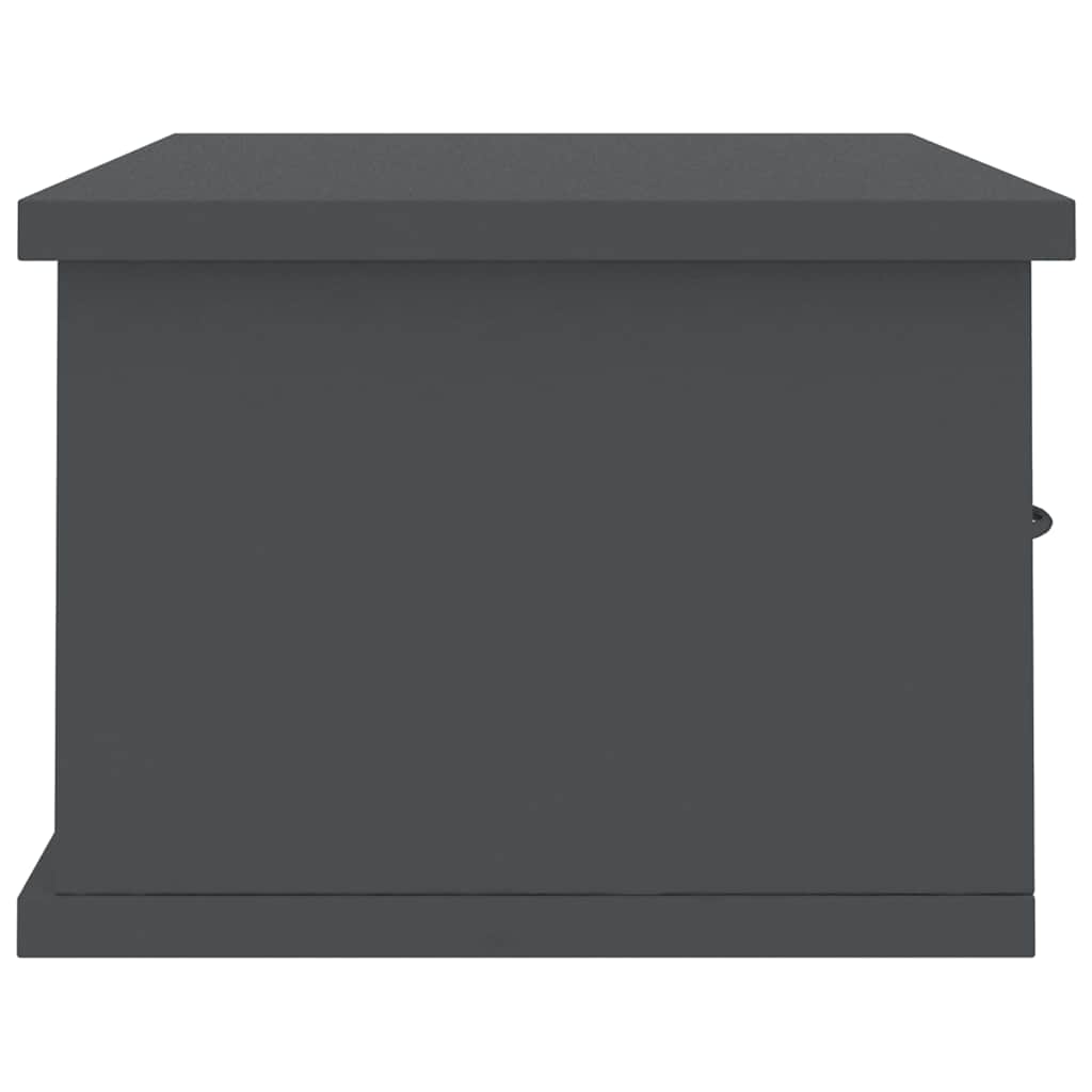 Wall-mounted Drawer Shelf Grey 60x26x18.5 cm Engineered Wood