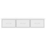 Wall-mounted Drawer Shelf White 88x26x18.5 cm Engineered Wood
