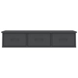 Wall-mounted Drawer Shelf Grey 88x26x18.5 cm Engineered Wood