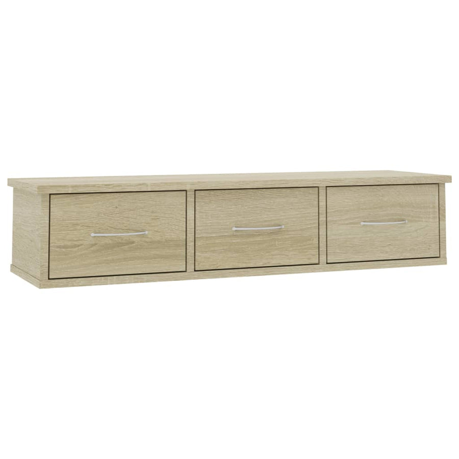 Wall-mounted Drawer Shelf Sonoma Oak 88x26x18.5 cm
