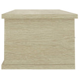 Wall-mounted Drawer Shelf Sonoma Oak 88x26x18.5 cm Engineered Wood - 45-Degree Angle