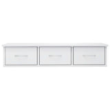Wall-mounted Drawer Shelf High Gloss White 88x26x18.5 cm Engineered Wood - Top-Down View