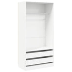 Wardrobe White 100x50x200 cm Engineered Wood