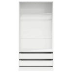 Wardrobe White 100x50x200 cm Engineered Wood