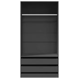 Wardrobe Grey 100x50x200 cm Engineered Wood