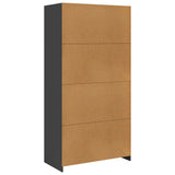 Wardrobe Grey 100x50x200 cm Engineered Wood - Rear View