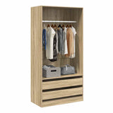 Wardrobe Sonoma Oak 100x50x200 cm Engineered Wood