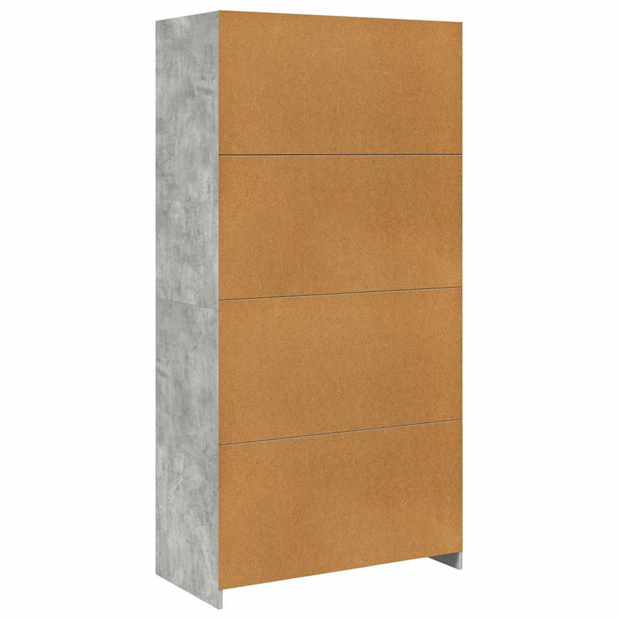 Wardrobe Concrete Grey 100x50x200 cm Engineered Wood